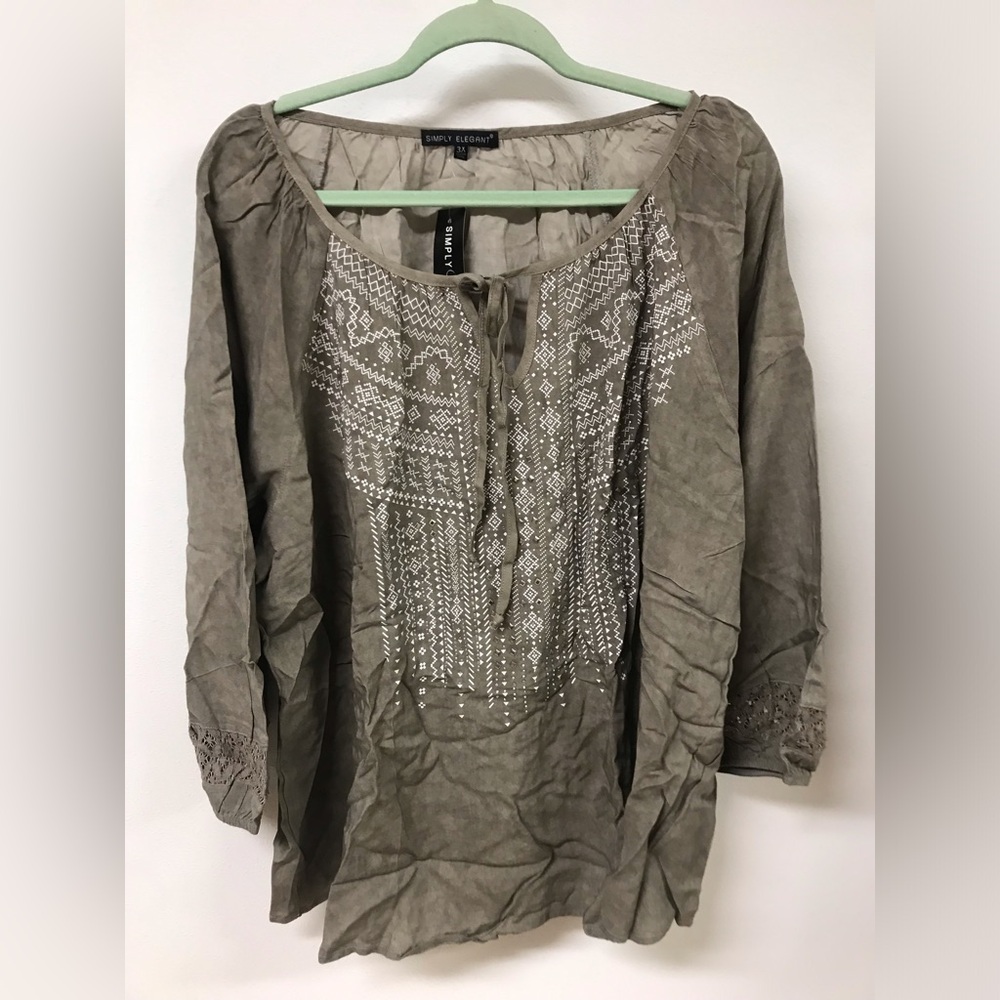 Women's Long Sleeve Boho Lace Rayon Long Top T Shirt Clothing Blouse Dress Top